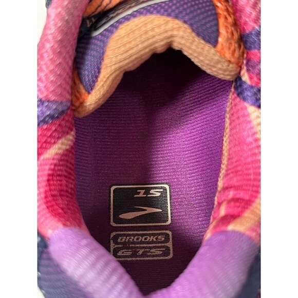 Brooks Adrenaline GTS 15 Running Shoes Womens Sz 8 M (B) Blue Purple Orange - Picture 7 of 10